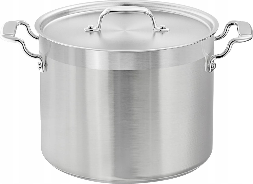 Fazék Nagy Magas Acél Fedővel 15L Indukciós Fogantyú Nutrichef