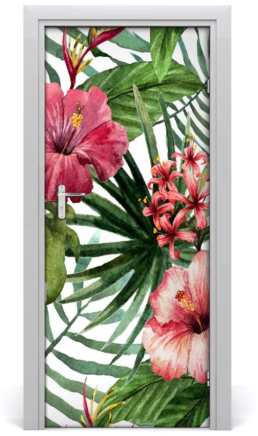Poszter tapéta ajtóra Hawaii mintás 75x205 cm