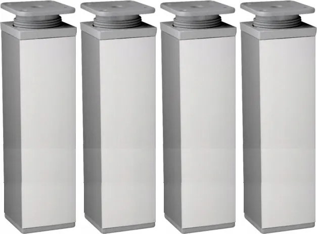 Lábtartó bútorláb Alu 40x40 Négyzet H=250 x4 db-os szett