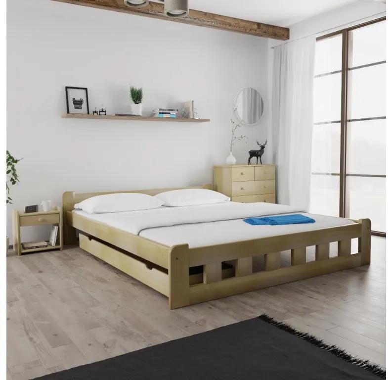 Naomi magasított ágy 180x200 cm, fenyőfa Ágyrács: Léces ágyrács, Matrac: Deluxe 10 cm matrac