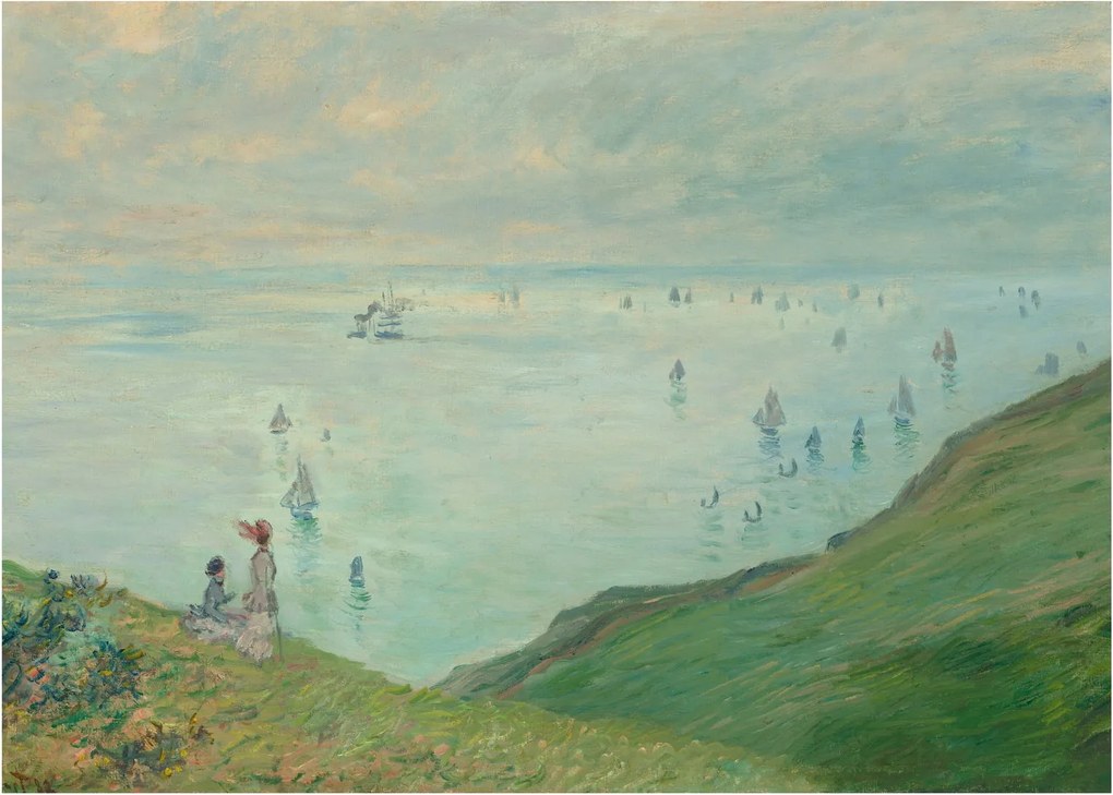 Üveg kép - Henri Fantin-Latour, Cliffs at Pourville, reprodukciók (70x50 cm)