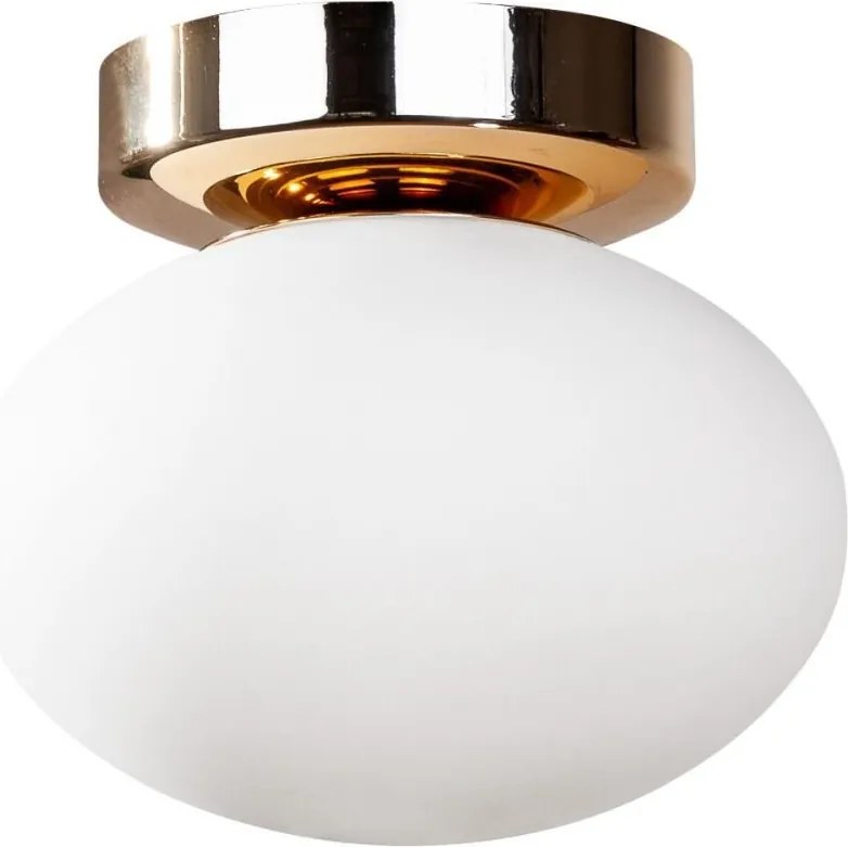 Arany mennyezeti lámpa fehér üvegbúrával Omi 1189 Zuma Line