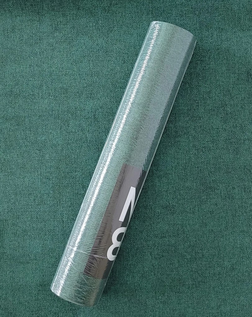 Fali tapéta, háttér, üvegzöld, fekete pöttyök, 220154