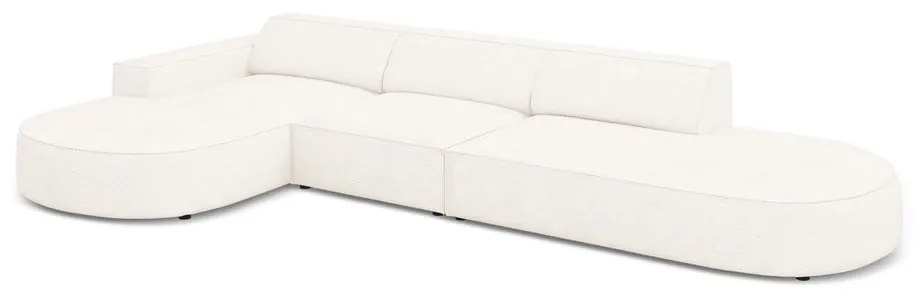 Bézs buklé szövet sarokkanapé (bal oldali) Jodie – Micadoni Home