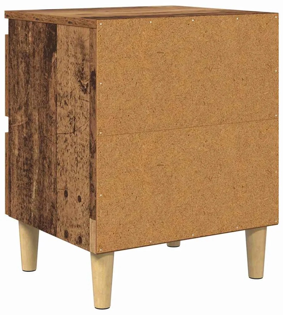 Ágy szekrények fiókkal 2 pcs Öreg fa 40 x 35 x 50 cm Faanyag