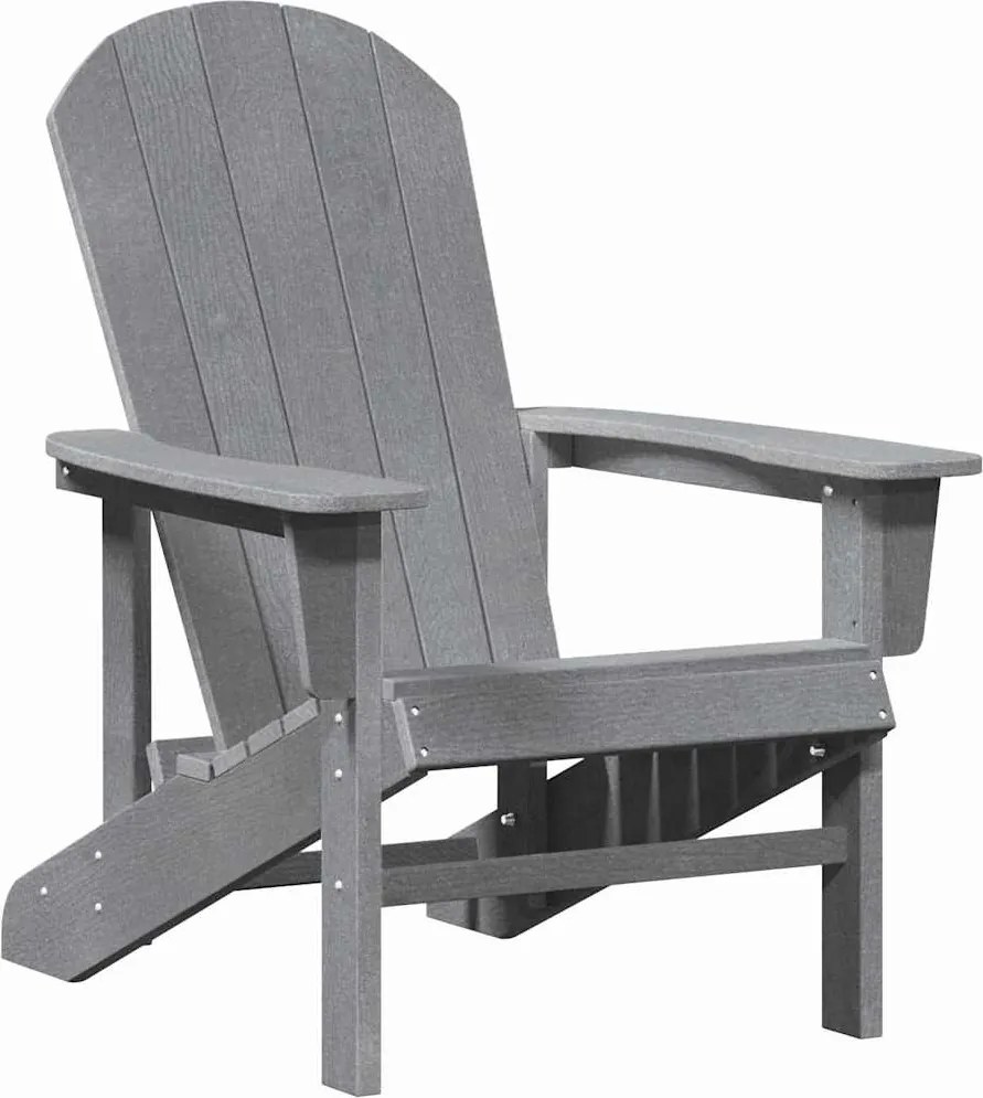 vidaXL Adirondack szék Világosszürke 82 x 74 x 92 cm HDPE