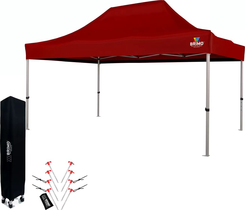 Erős Party Sátor 3x4,5 m: Az Ön kuckója a pihenéshez és az ünneplésekhez - falak nélkül - Piros