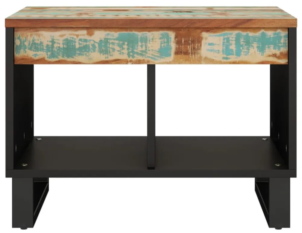 tömör újrahasznosított fa dohányzóasztal 55 x 50 x 40 cm