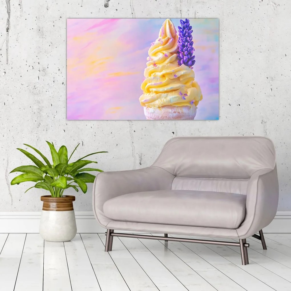Kép - Levendulás fagylalt (90x60 cm)