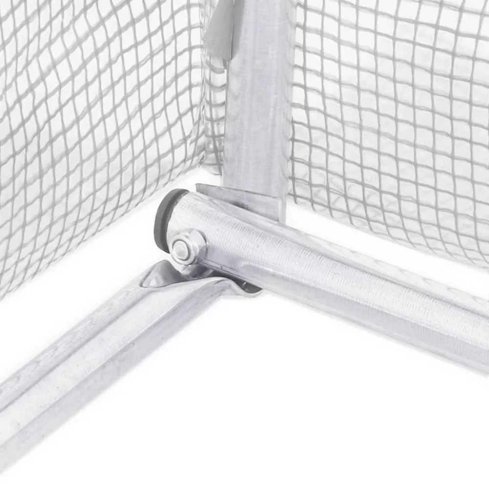 fehér acélvázas melegház 120 m² 20x6x2,85 m