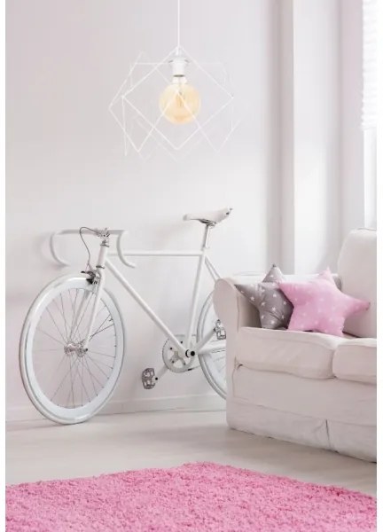 Csillár zsinóron GALL 1xE27/60W/230V fehér