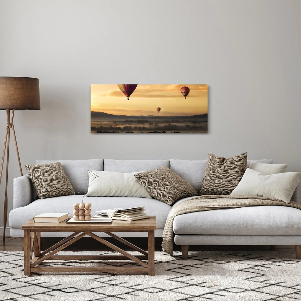 Kép - repülő léggömbök (120x50 cm)
