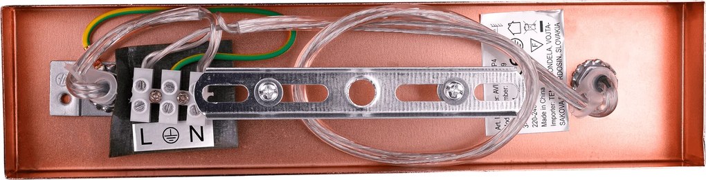 Függőlámpa retro stílusban, fém, rose gold, AVIER TYP 4