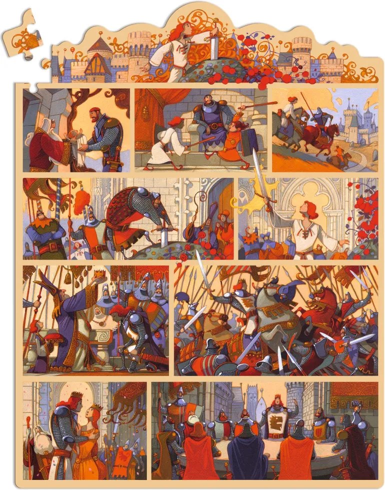 Mese puzzle - Artúr király, 100 db-os - The King Arthur