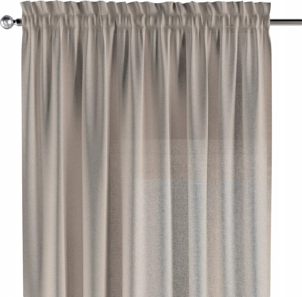 Csatornafüggöny frufruval 1 db 130x245cm barna