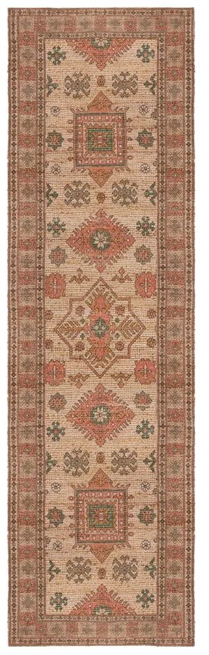 Rózsaszín-terrakotta színű kézi szövésű jutakeverék szőnyeg 60x230 cm Lana Jute – Flair Rugs