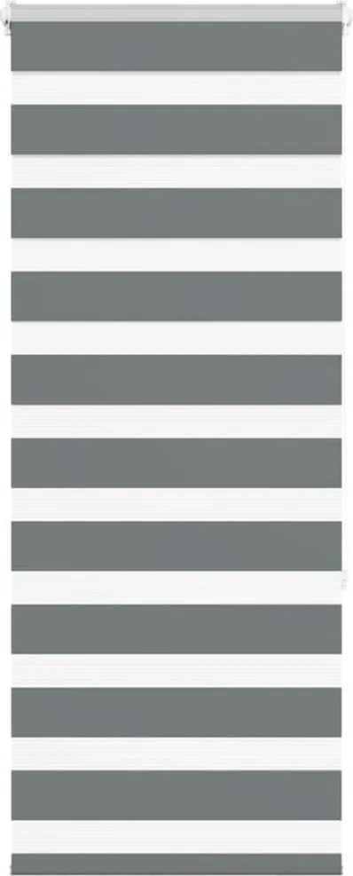 vidaXL zebrafüggönnyel sötét szürke szövetszélesség 50,9 cm poliészter