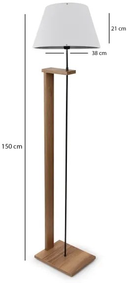AYD állólámpa 1xE27/40W/230V fehér/barna