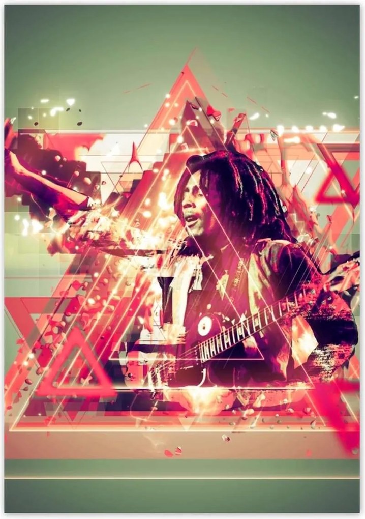 Poszterek 70x100 Bob Marley Reggae gitár