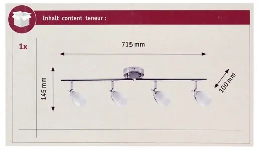 Paulmann 66692 - Spotlámpa YASMIN 4xG9/10W/230V