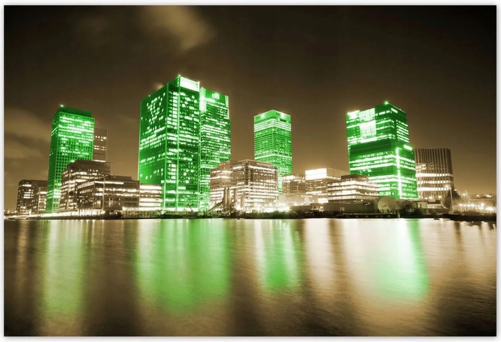 Poszterek 155x105 London zöld épületei