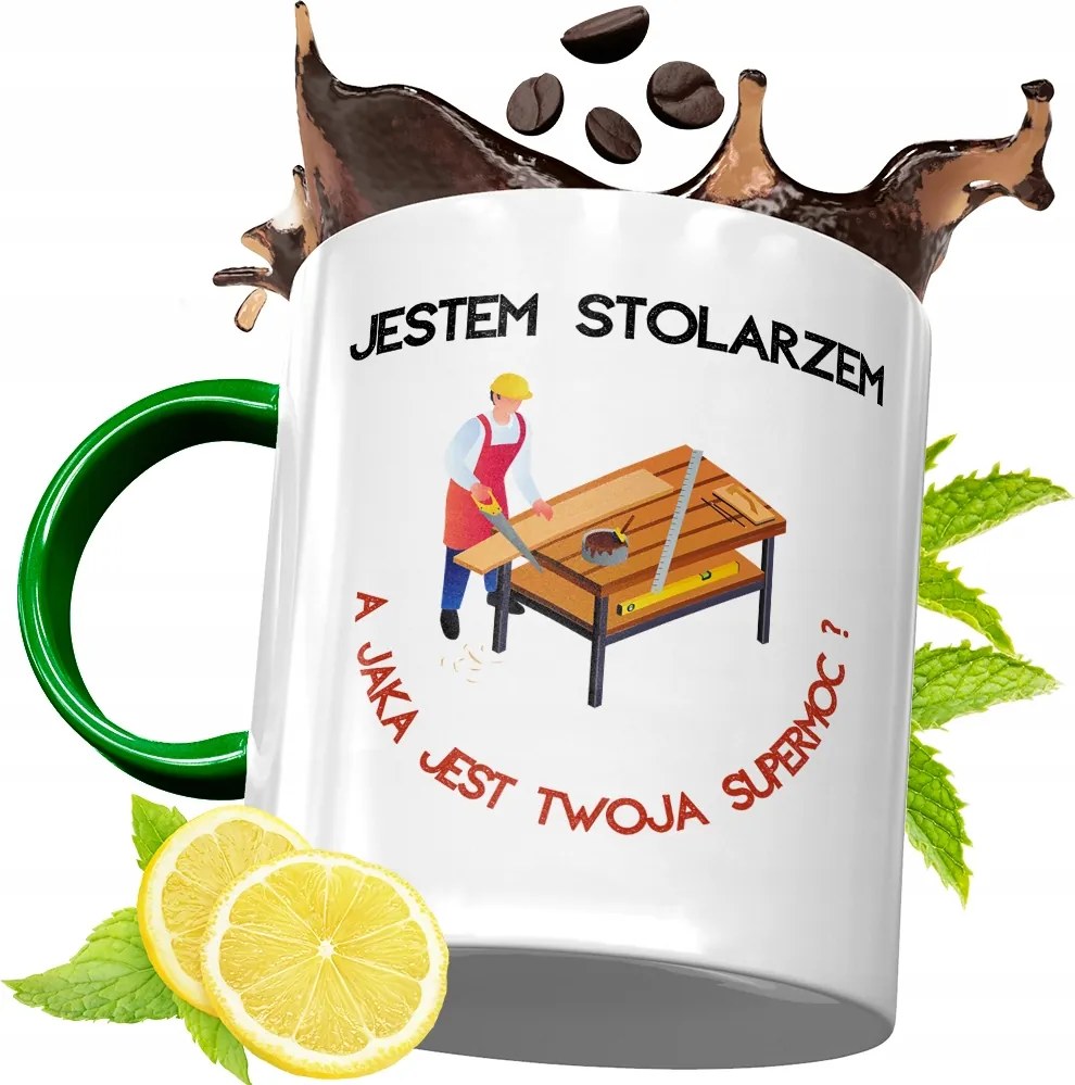 Zöld Bögre Asztalosnak Születésnapra Ajándék fényképes nyomtatással