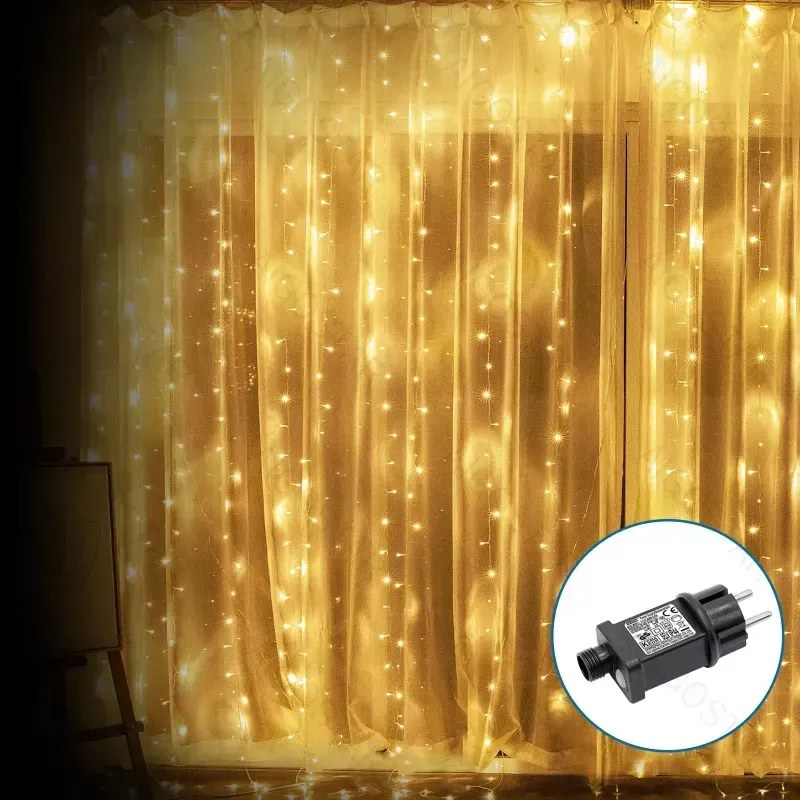 LED karácsonyi fényfüggöny világítás 2*2m meleg fehér MAX.3,6W IP44