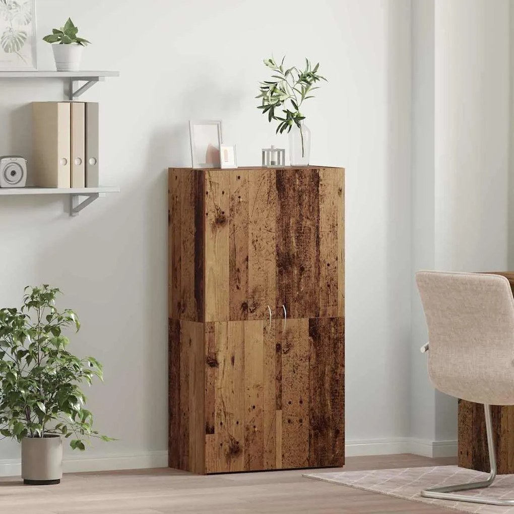 Irodai szekrény polcokkal Régi fa 60 x 32 x 115 cm Faanyag