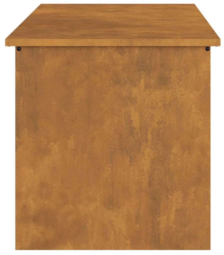 Kültéri Tároló Doboz Barna 100 x 50.5 x 50 cm időjárásálló acél