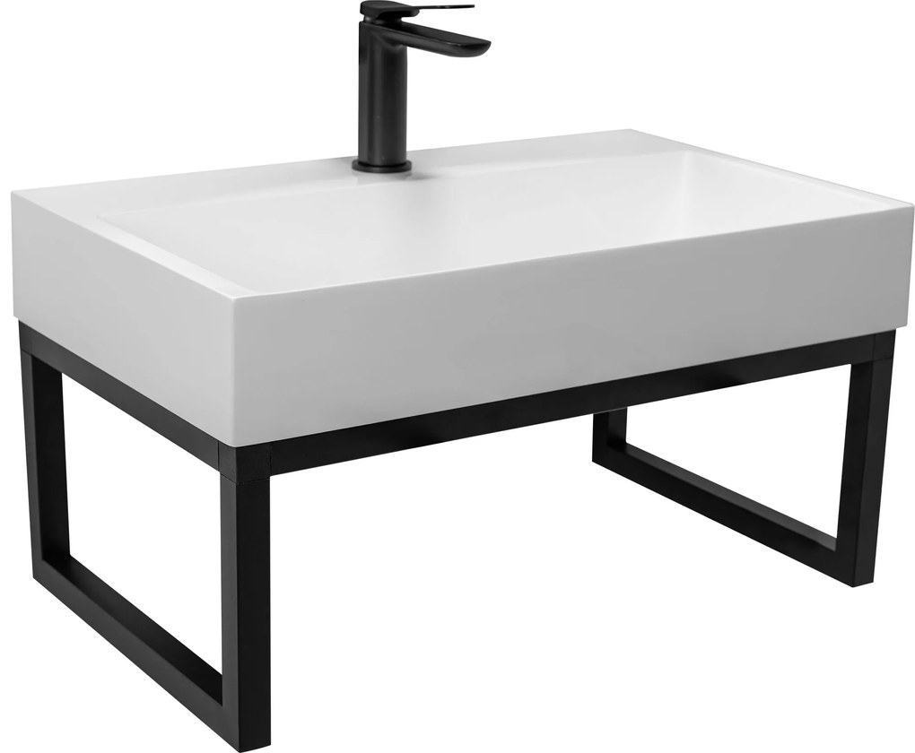 Konglomerátum mosdó GOYA 60cm + állvány
