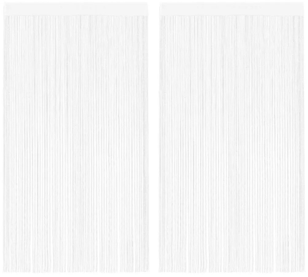 2 db fehér zsinórfüggöny 100 x 250 cm