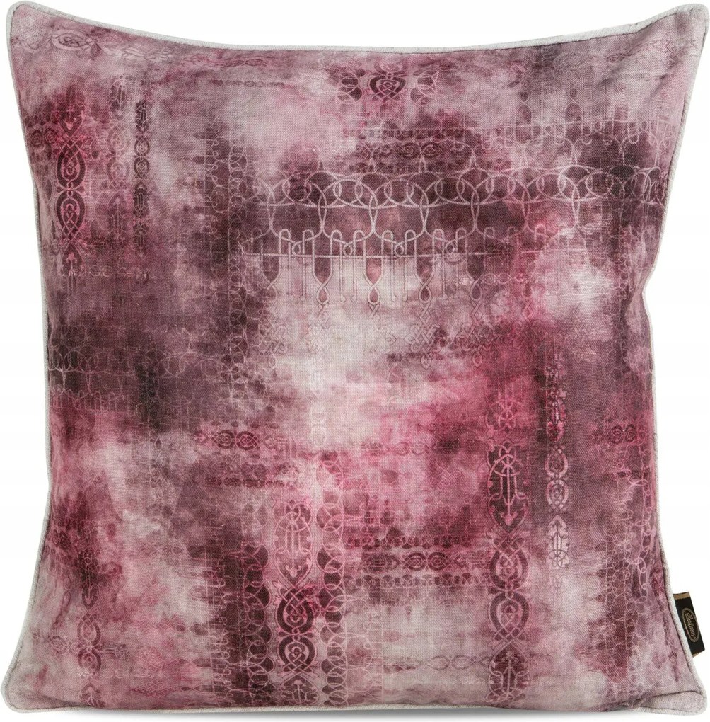 Párnahuzat LEN/19 45x45 bordó krémszínű dekoratív