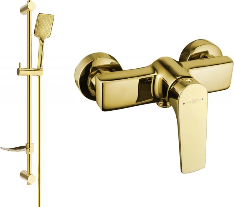 Mexen Lynx DF62 zuhanycsaptelep zuhanykészlettel, arany - 74594DF62-50