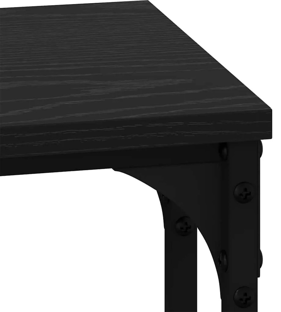 Fészkelt Kávézó Asztal 3 pcs Musta tammi 50.5 x 35 x 53 cm