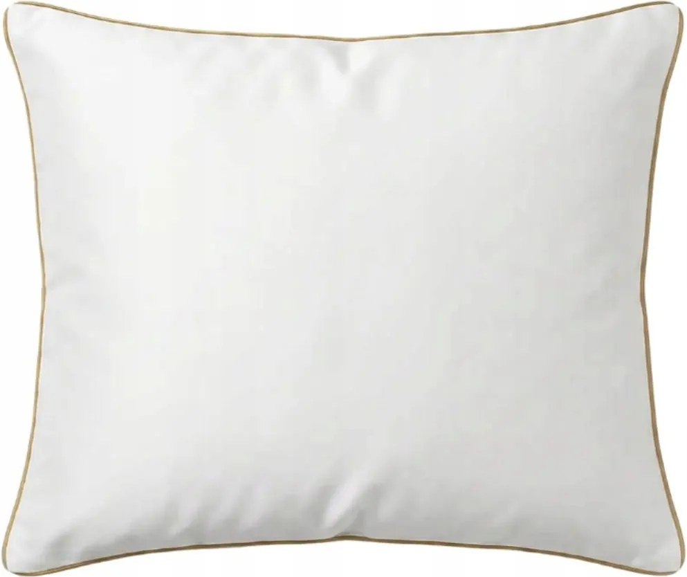 Bambusz párnahuzat 50x60 fehér, arany bizsu