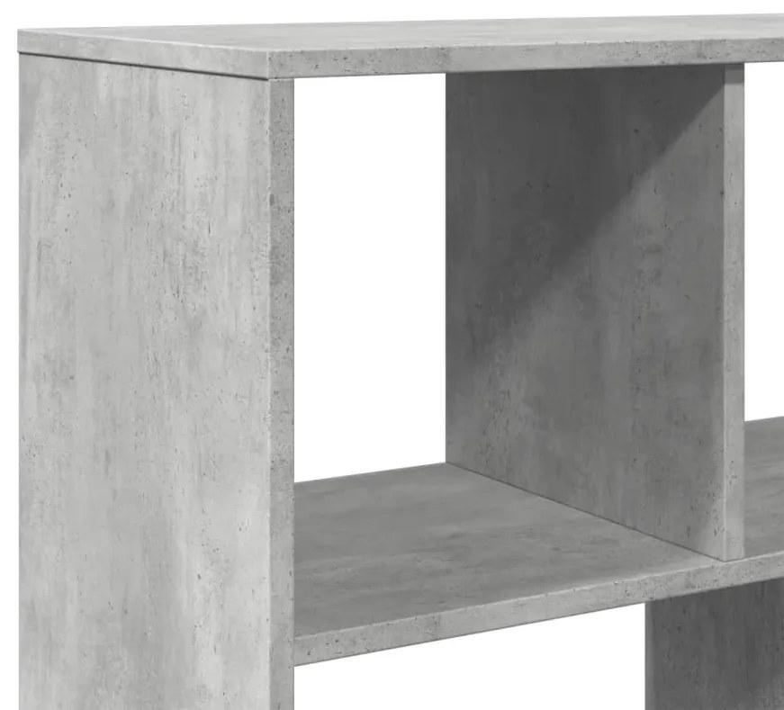 betonszürke szerelt fa könyvespolc 100 x 33 x 156,5 cm