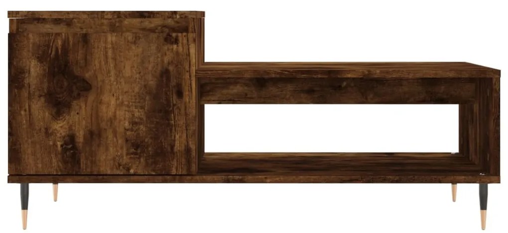Füstös tölgy színű fatermék dohányzóasztal 100 x 50 x 45 cm