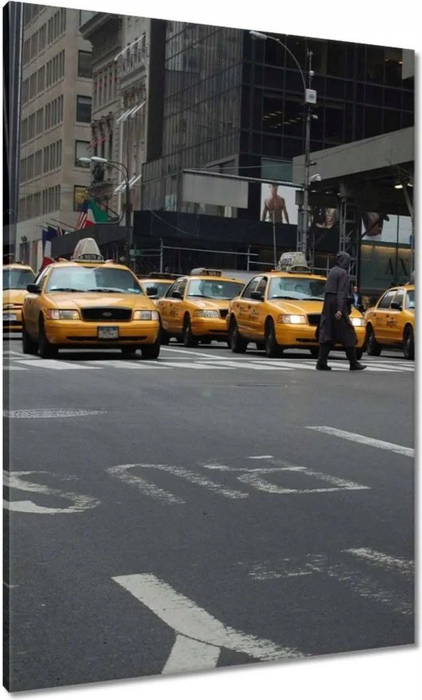 Vászonkép 70x100 New York sárga taxik