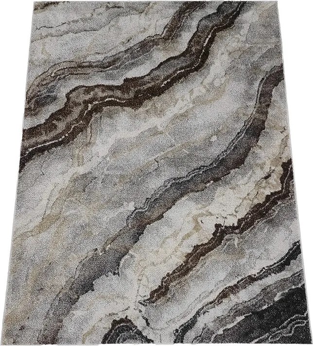 Szőnyeg 240x330 Modern Szürke Barna Hálószoba Nappali Vastag Húsos