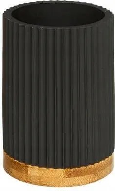 Modern fogkefetartó bögre, fekete