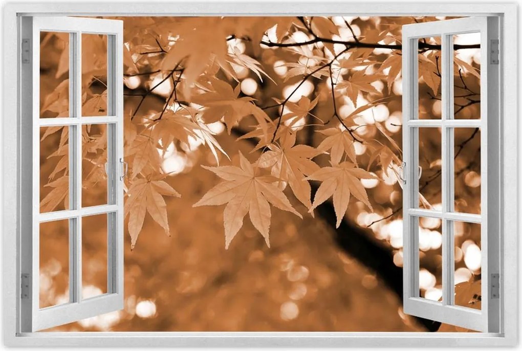 Poszterek 120x80 Szépia Őszi levelek