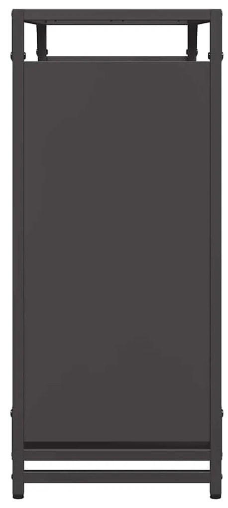 fekete hidegen hengerelt acél tűzifatároló 90x28x65 cm