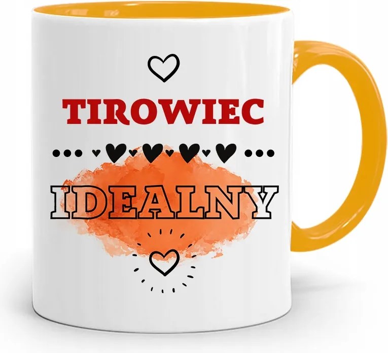 Kamionsofőrnek Tira Sárga Ajándék Bögre fényképes nyomattal