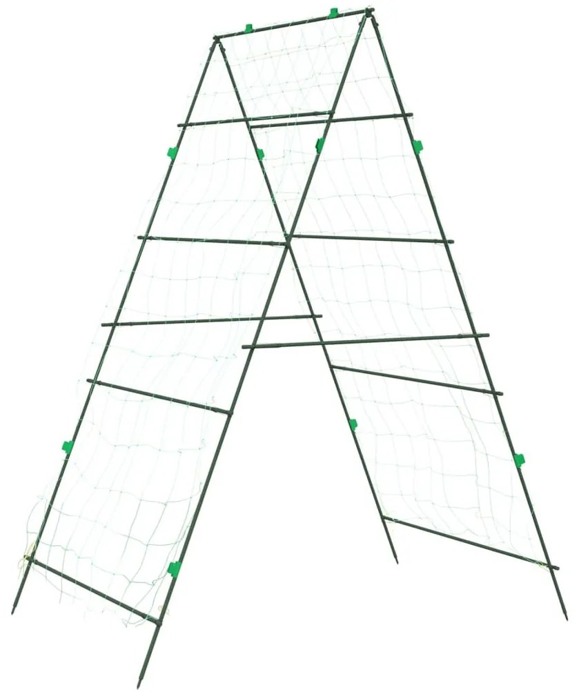 acél A-alakú kerti rács kúszónövényekhez 99 x 90 x 175,5 cm