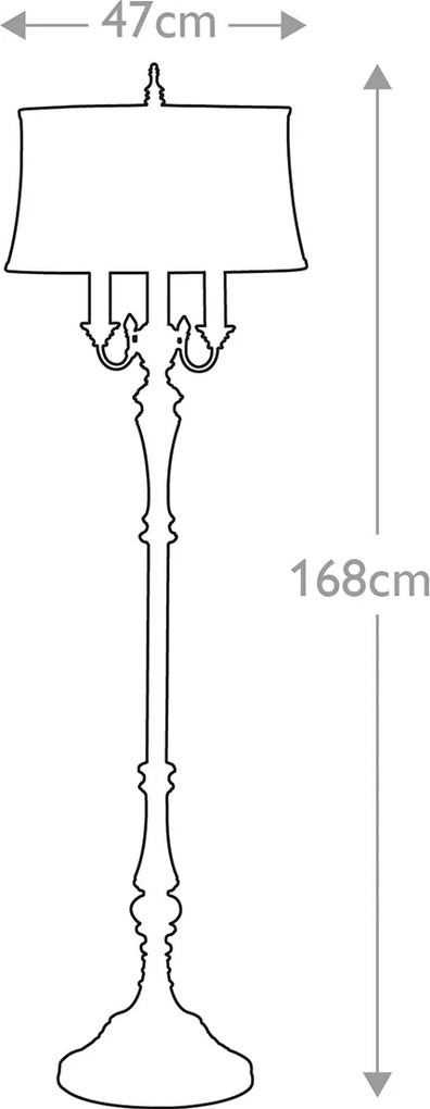 Feiss klasszikus állólámpa gibson barna krém elsfe-gibson-fl