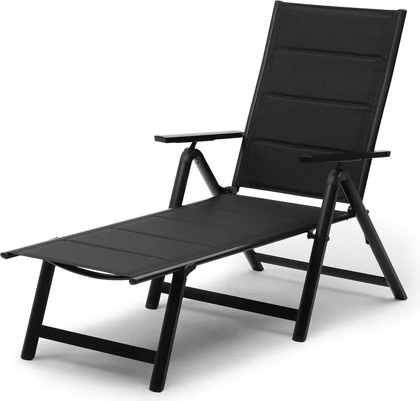 Avenberg RIVIERA Állítható relaxációs nyugágy szett, 2db, fekete