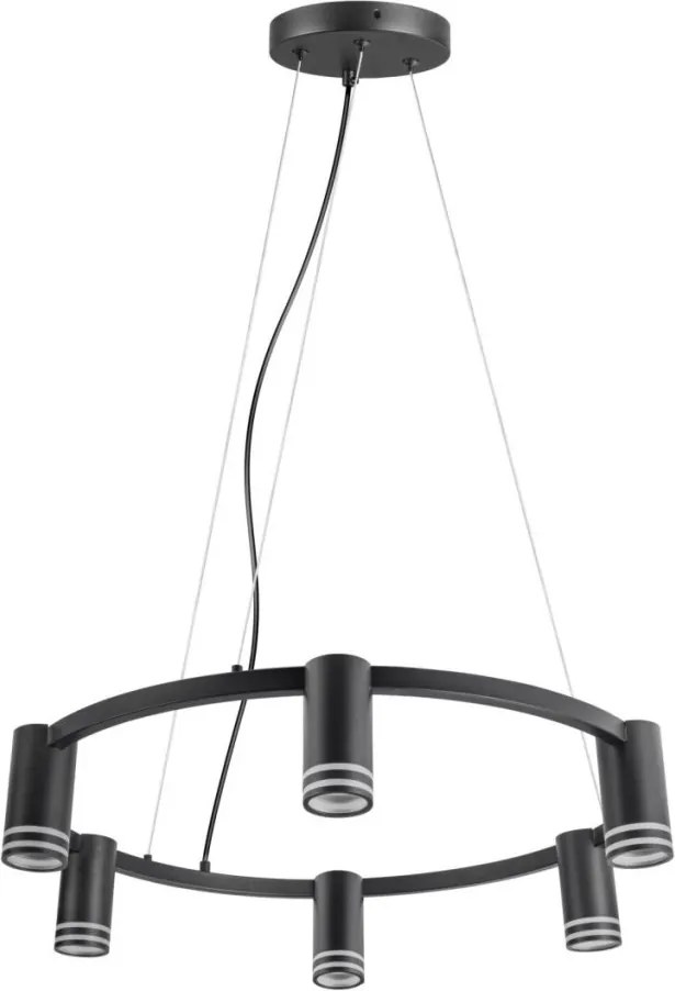 POLUX 327574 ROMA Modern Led Függesztett Lámpa Fekete GU10 IP20