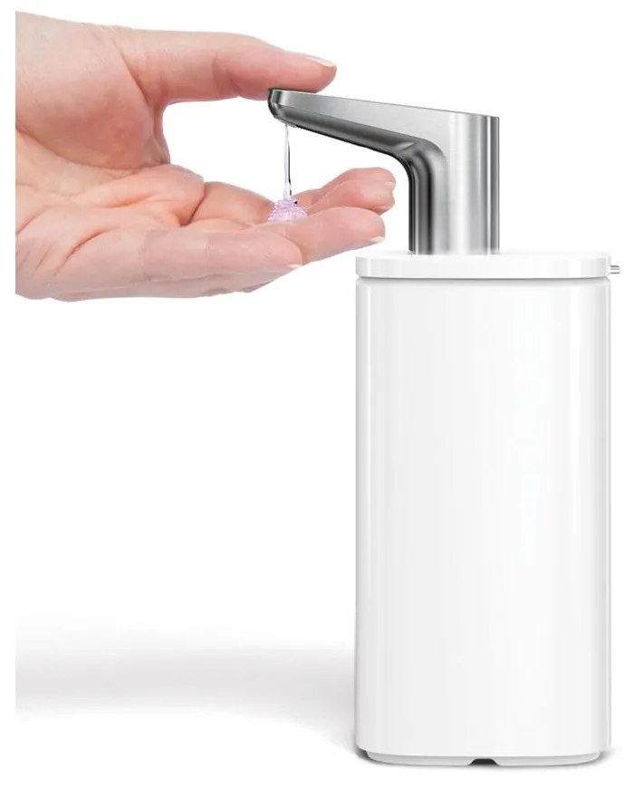 Fehér acél szappanadagoló 473 ml Pulse – simplehuman