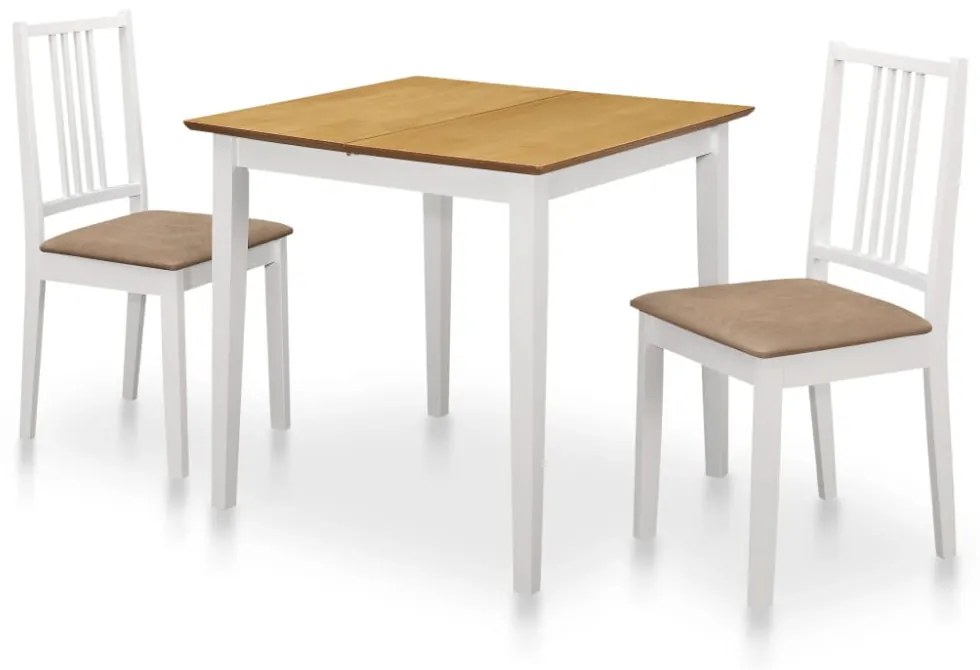 3-részes fehér MDF étkezőszett