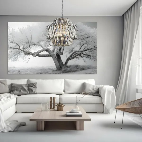 Kristály csillár láncon CROWN 12xE14/40W/230V króm